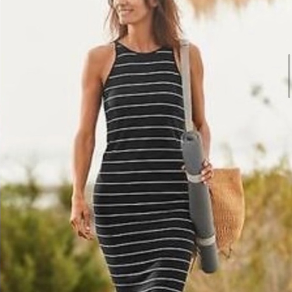 Athleta Medium sunkissed midi stripe dress